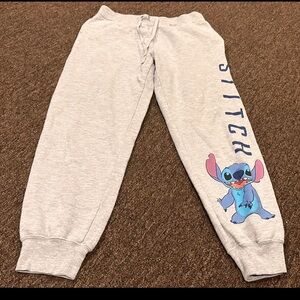 EUC Stitch Jogger Sweat Pants Size M 7-9 Junior lady Disney Lounge Pants bottom